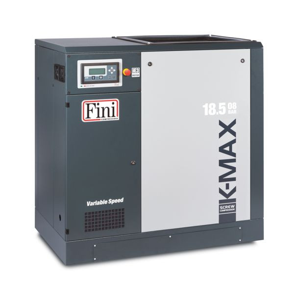 Compresor cu surub, turatie variabila, FINI K-MAX 18.5-08 VS, 18.5 kW, 7.5 bar, 3100 / 1070 l/min