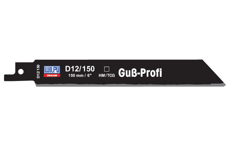 D 12/150 Panza HM/T.C.T. pentru fierastrau sabie pentru materiale de constructii / 2 bucati, DIM 150 x 19 x 1.05 mm