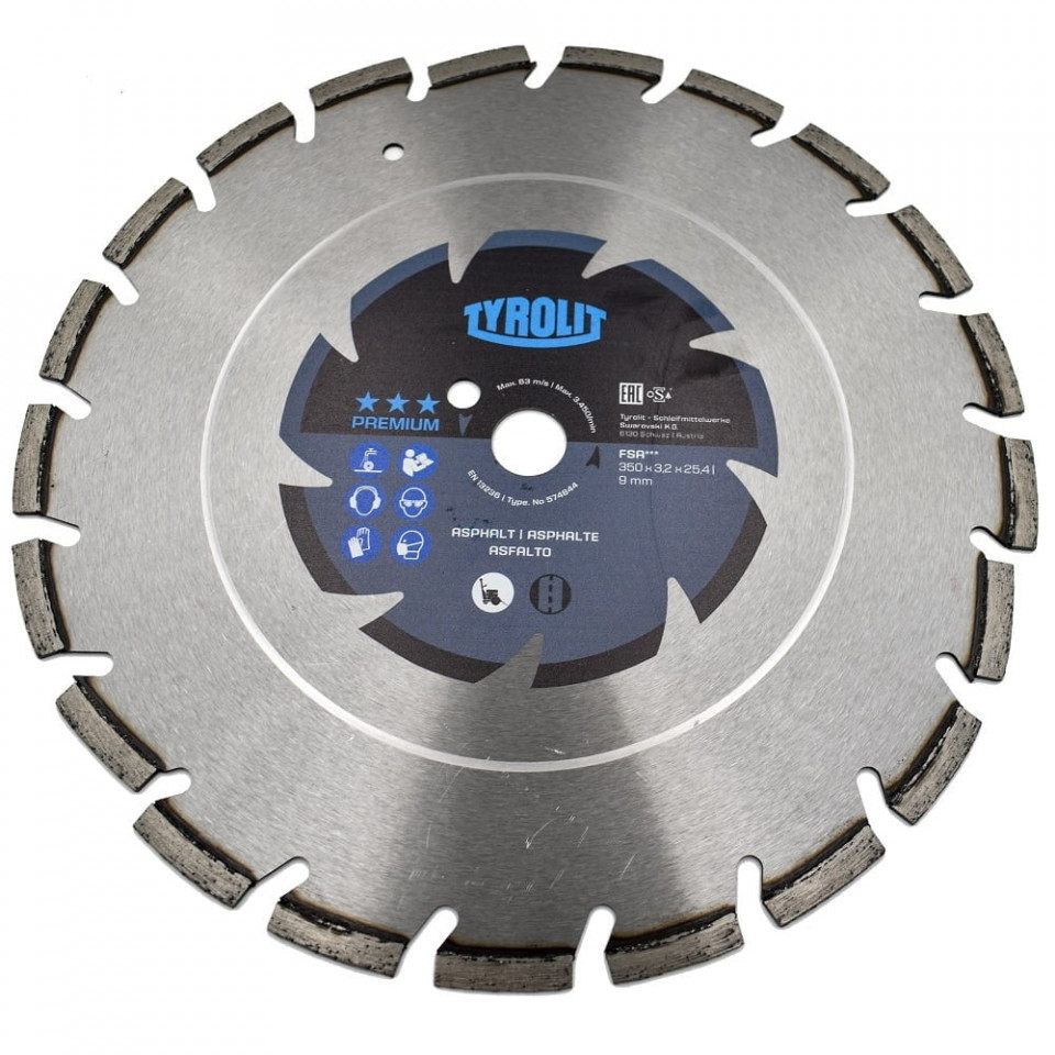 Disc diamantat pentru taiat asfalt 350x3.2x25.4 Premium***