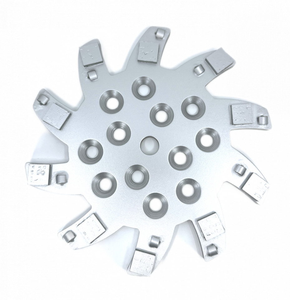 Disc stea cu segmenti diamantati pt. slefuire pardoseli - segment 10 buc DPC - 250 mm - prindere 19mm - DXDY.8501.250.75.010-R