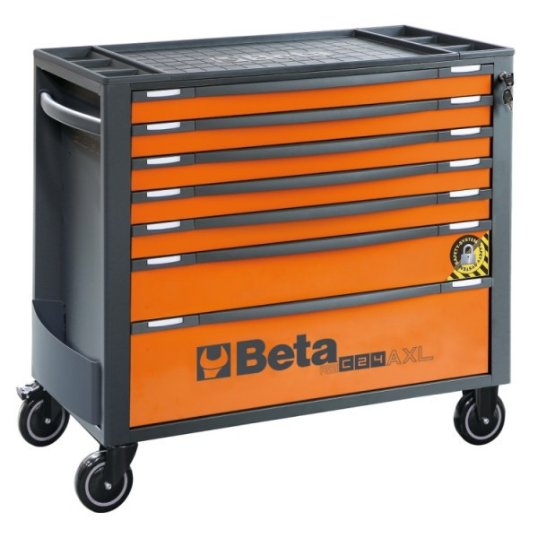Dulap mobil 7 sertare, ssistem anti-rasturnare, varianta lunga, RSC24AXL/7 (Culoare: Orange, Numar sertare: 7)