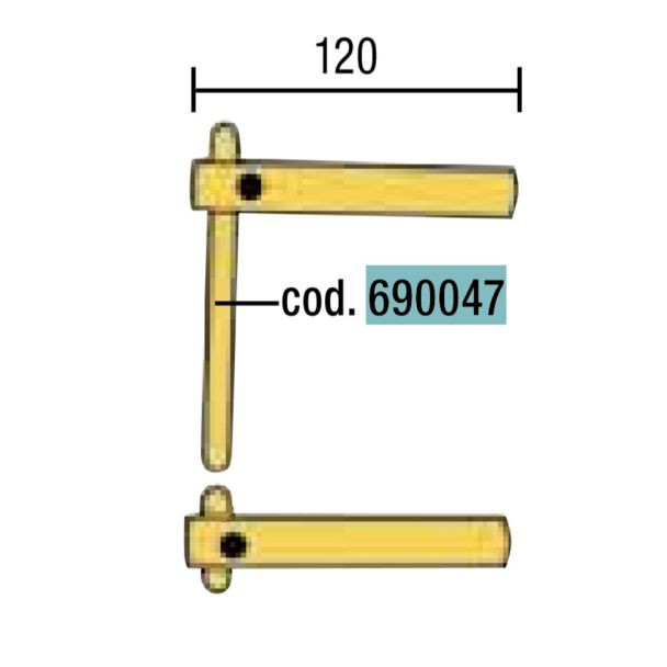 Electrod drept pentru sudura in puncte Telwin 690047, lungime 130 mm, diametru 12 mm