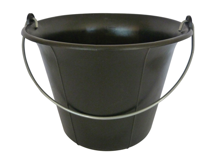 Galeti constructor din PVC negru, cu maner - 11L (6,8)