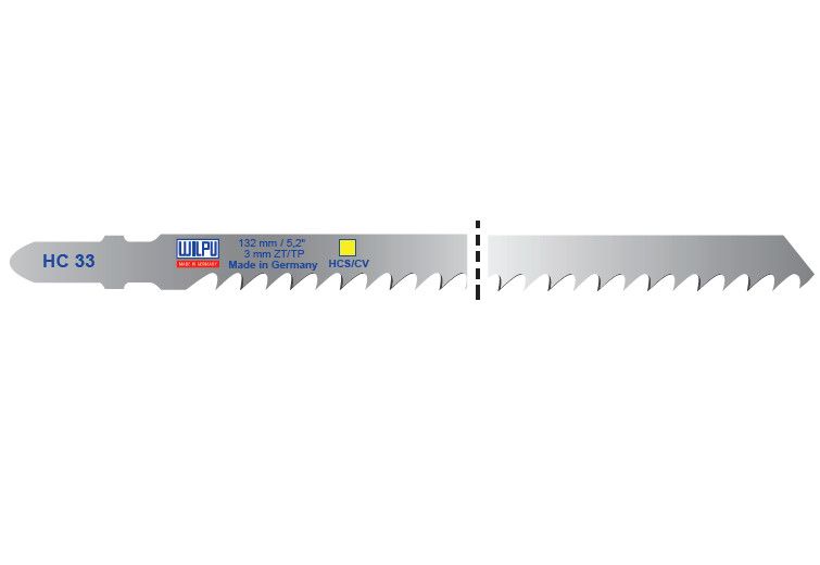 HC 33 Panza HCS/CV pentru fierastrau vertical, prindere T, pentru lemn / 5 bucati, DIM 132 x 7.8 x 1.45 mm