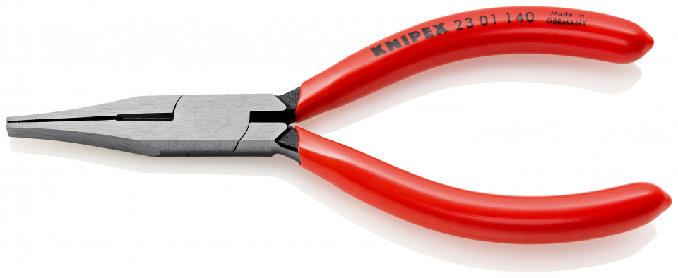 KNIPEX 23 01 140 Clește plat cu tăiș (patent pentru mecanică fină) acoperite cu plastic 140 mm