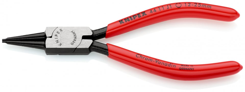 KNIPEX 44 11 J1 clește pentru inele de siguranță pentru inele interioare cu alezaje acoperite cu plastic vopsit negru 140 mm