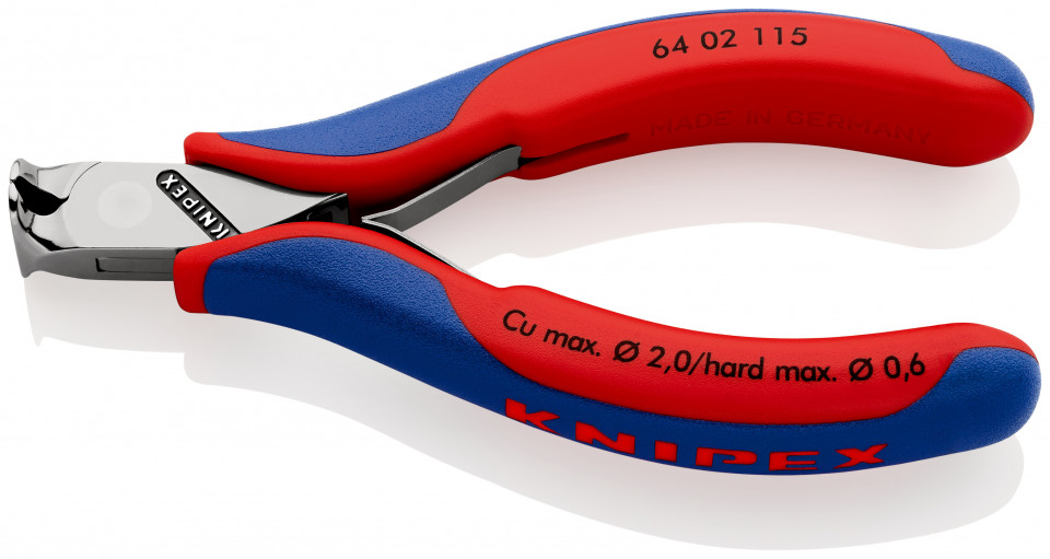 KNIPEX 64 02 115 Tăietor frontal pentru instalații electronice cu manşoane multicomponent 115 mm