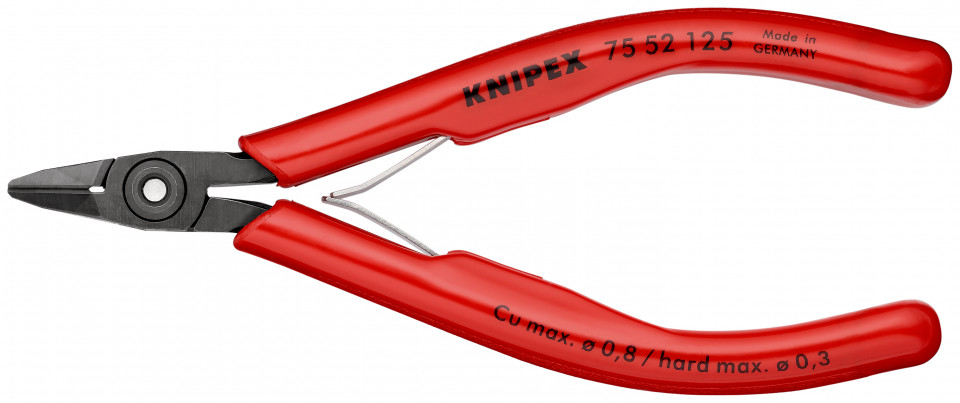 KNIPEX 75 52 125 Șfic pentru instalații electronice cu învelișuri din plastic brunat 125 mm