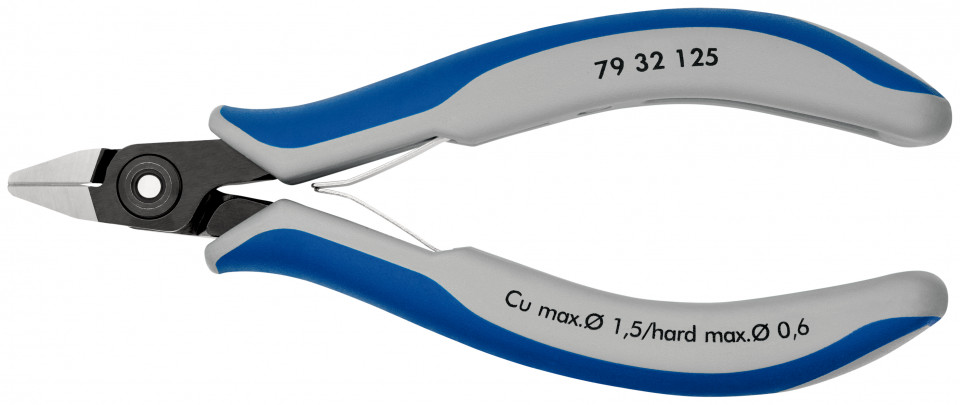 KNIPEX 79 32 125 Șfic de precizie pentru sisteme electronice cu manşoane multicomponent brunat 125 mm