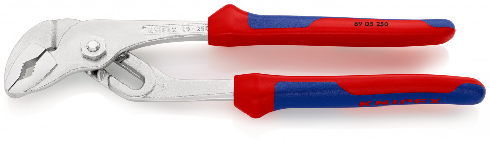 KNIPEX 89 05 250 Cleşte pentru pompe de apă cu articulație canelată cu manşoane multicomponent cromat 250 mm