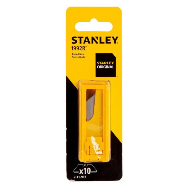 Lama trapez Stanley 2-11-987, 62 mm, model 1992R, varfuri rotunjite, dispenser, set 10 bucati