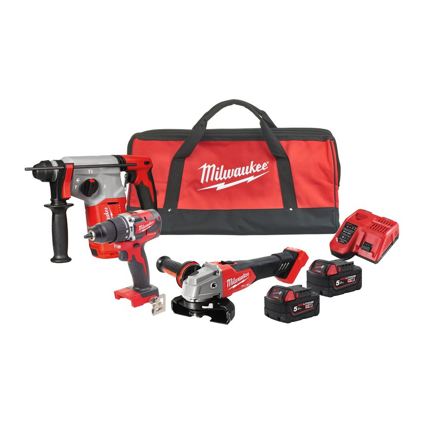 M18 FPP3Q-502B, 3 scule, 2 baterii, 1 incarcator, 1 geanta