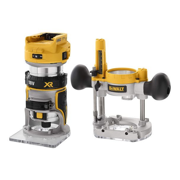 Masina de frezat DeWalt DCW604NT, compatibila 18V XR, brushless, 8mm, valiza TSTAK