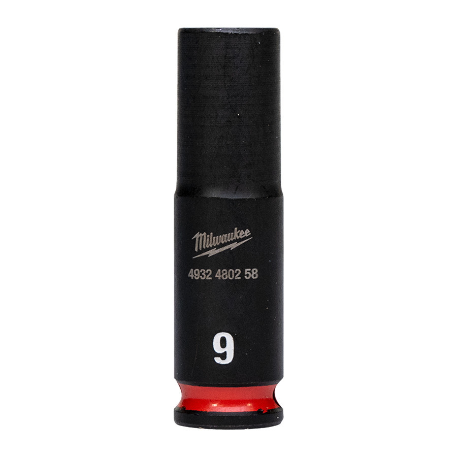 MILWAUKEE, CHEI TUBULARE DE IMPACT SHOCKWAVE™ IMPACT DUTY, 9 MM 1/4" IMPACT SOCKET DEEP - 1 PC