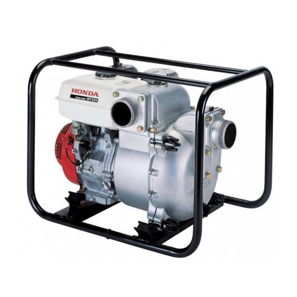 Motopompa 3" autoamorsanta cu cadru de transport, pentru ape murdare Honda WT30XK4, motor benzina Honda Stage V, debit 1200 l/min, Hmax 25mca