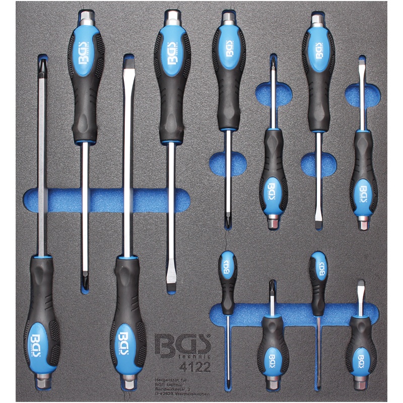 Organizator pentru carucior BGS, 12 surubelnite, 2/3 sertar