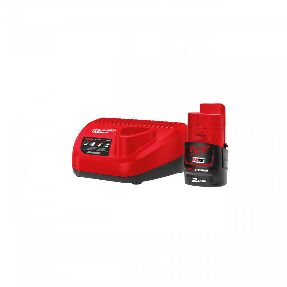 Pachet Milwaukee M12NRG-201, alimentare cu acumulator - echipat