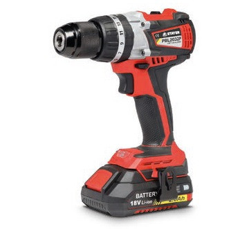 PBL 2032 P K Masina de insurubat/gaurit cu percutie cu 3 acumulatori Li-ion 18 V - 1.2121
