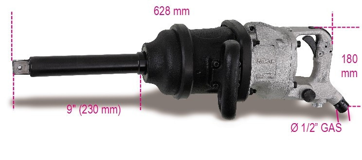 Pistol pneumatic de impact, actionare1", 3660Nm, tija extra-lunga 1930HLA