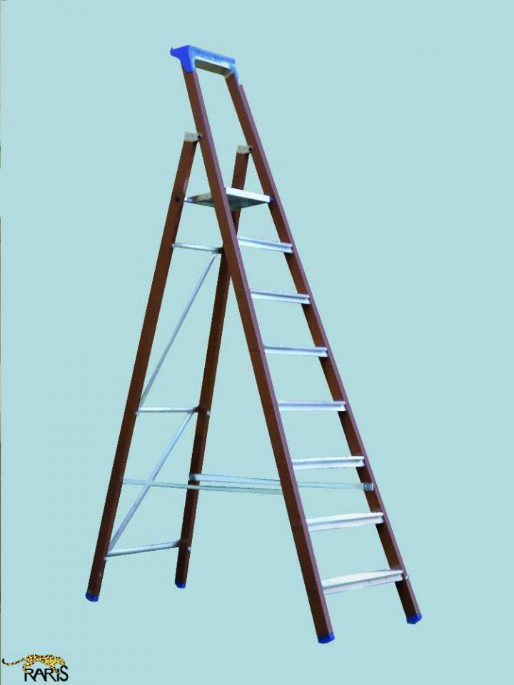 Scara RARIS, rigidizata, electroizolanta, fibra sticla, evazata, trepte late, tip ARE