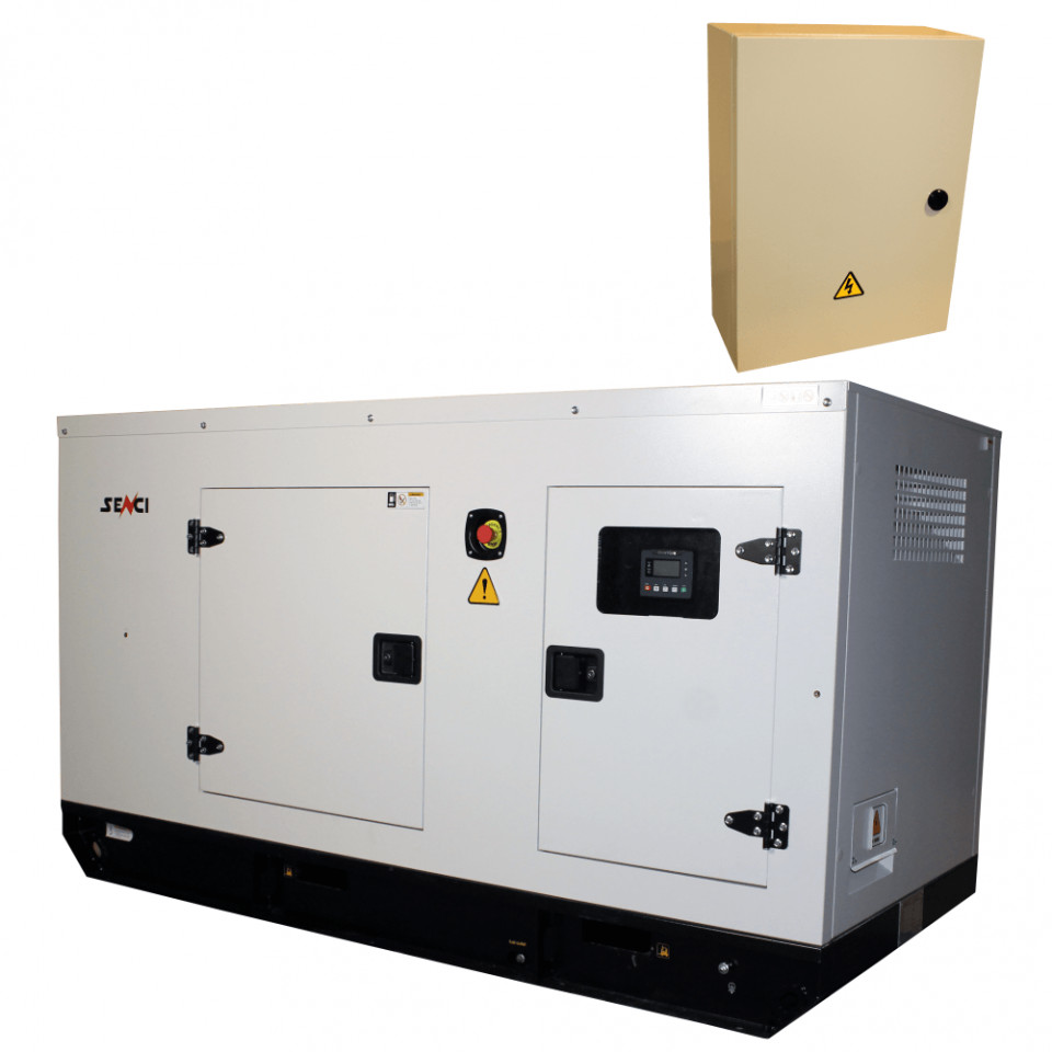 SENCI, Generator SCDE 34i-YS-ATS, Putere max. 34 kVA, 400V, AVR, motor Diesel