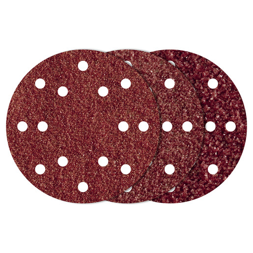 Set 10 foi abrazive Wolfcraft 8404000, prindere velcro, pentru lemn si metal, D 150 mm, P60/80/120