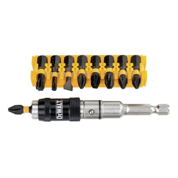 Set 10 piese Dewalt insurubare cu cap pivotant 1/4"