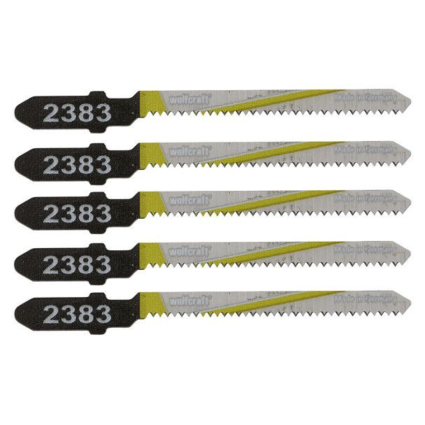 Set 5 panze pentru fierastrau pendular Wolfcraft 2393000, prindere in T, pentru lemn, adancime taiere 20 mm