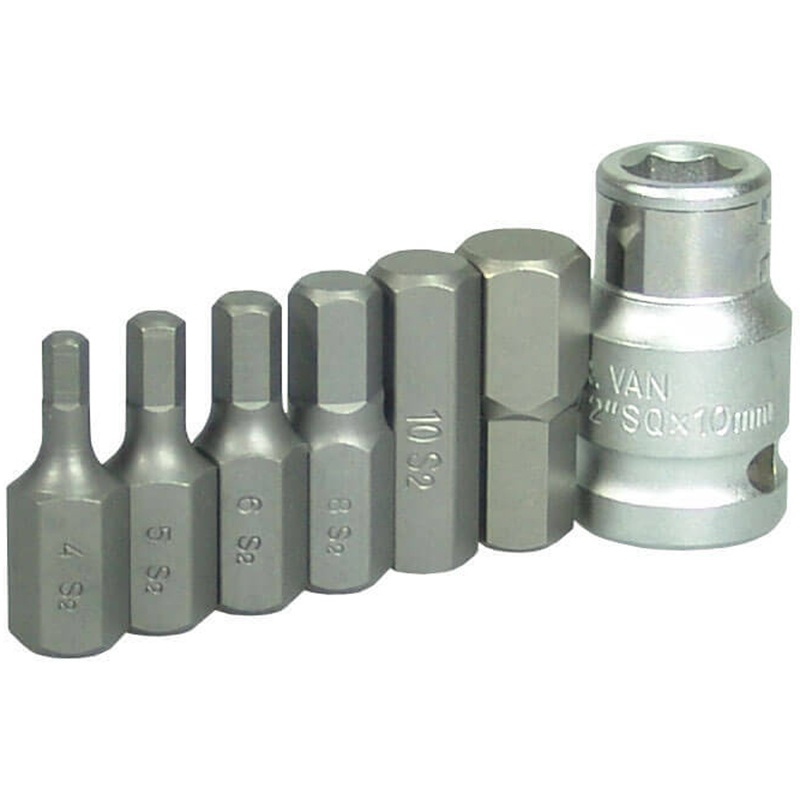 Set 6 varfuri imbus + adaptor 1/2" 4-12 mm