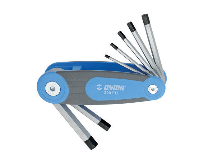 Set 7 chei locas hexagonal cu maner tip briceag Unior 3/32''-3/8''