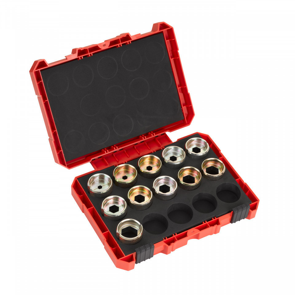 Set bacuri de sertizare Milwaukee R13 Cupru 16-300 mm, pentru cabluri si conectori cupru standard, pachet 11 buc [ Setul include 11 bacuri de sertizare - 16, 25, 35, 50, 70, 95, 120, 150, 185, 240 & 300 mm² ]