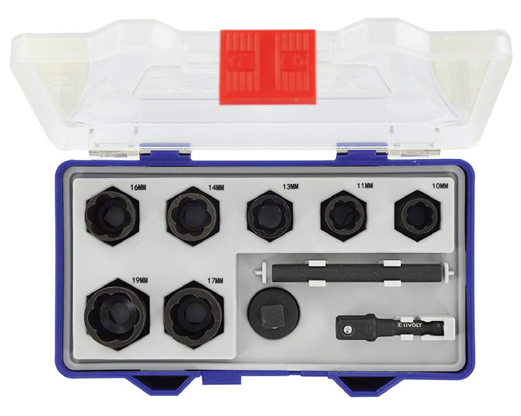 Set capete extractoare suruburi rupte 10 piese 10 - 19