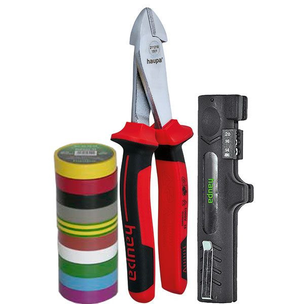 Set de doua scule HAUPA plus benzi izolatoare, 3 piese