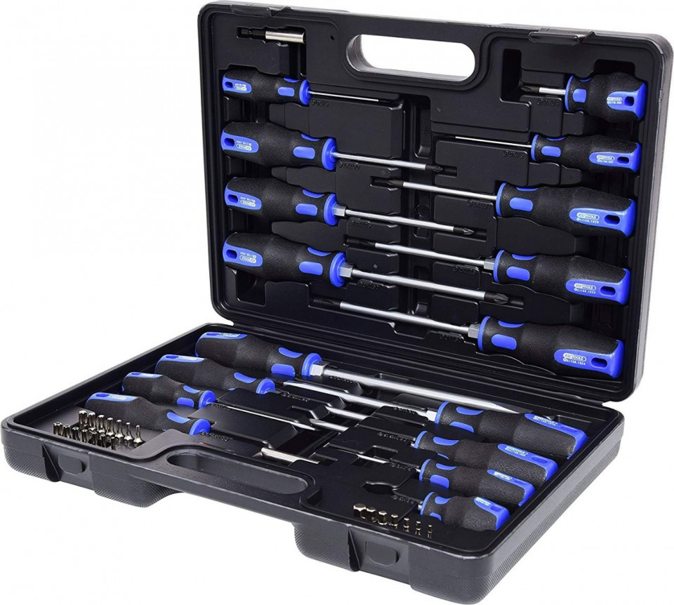 Set de surubelnite si biti, KS TOOLS ERGOTORQUEplus, 39 de piese