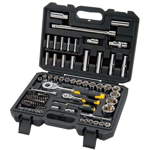Trusa insurubare Stanley STMT17379-1, antrenoare si accesorii 1/4" si 1/2", valiza cu 96 piese