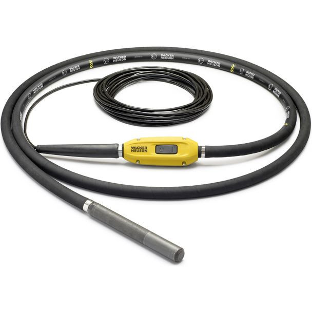Vibrator de beton compatibil cu convertizor Wacker Neuson IE 58/42/5, cap vibrant 58 mm cu ranforsare metalica, lungime furtun 5 m, frecventa 200 Hz