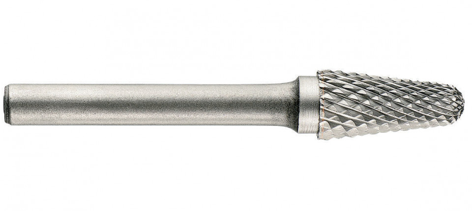 1031771 Freza din carbura de tungsten forma L - conica cu cap rotunjit, tais dublu, tip D, DIM 16