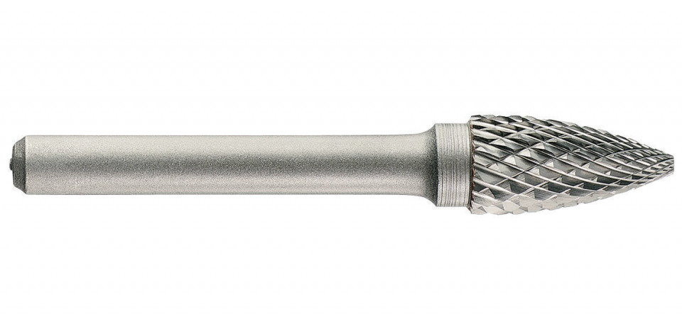 1031791 Freza din carbura de tungsten - arcuita cu cap ascutit, tais dublu (incrucisat) tip D, DIM 8