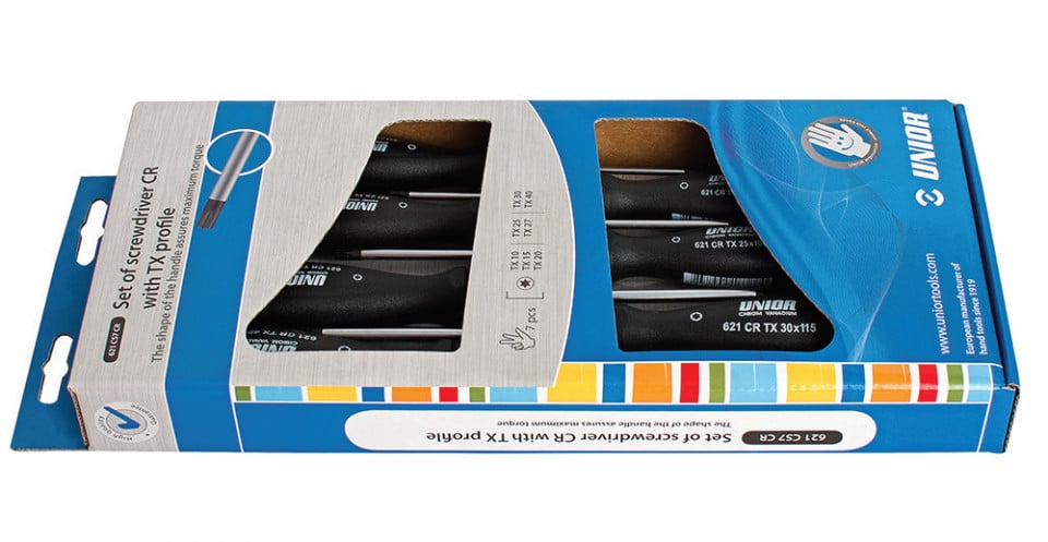 621CS7CR Set surubelnite TORX, maner polipropilena, cromate / 7 piese - 617031