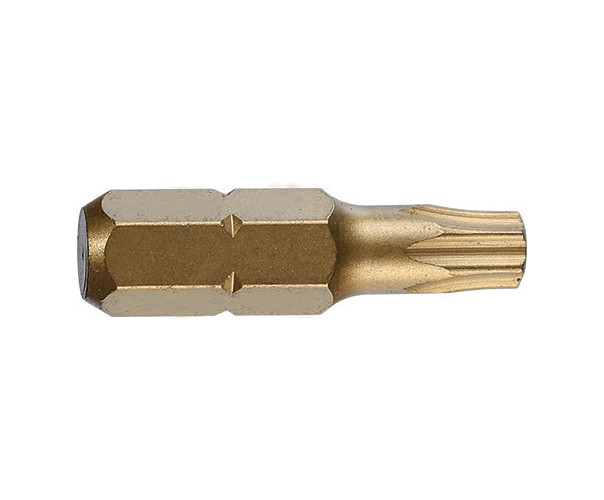 Bit TiN CVD 1/4" DIN/ISO 1173 - Forma C 6,3 - profil TORX, L 25, DIM TX 40