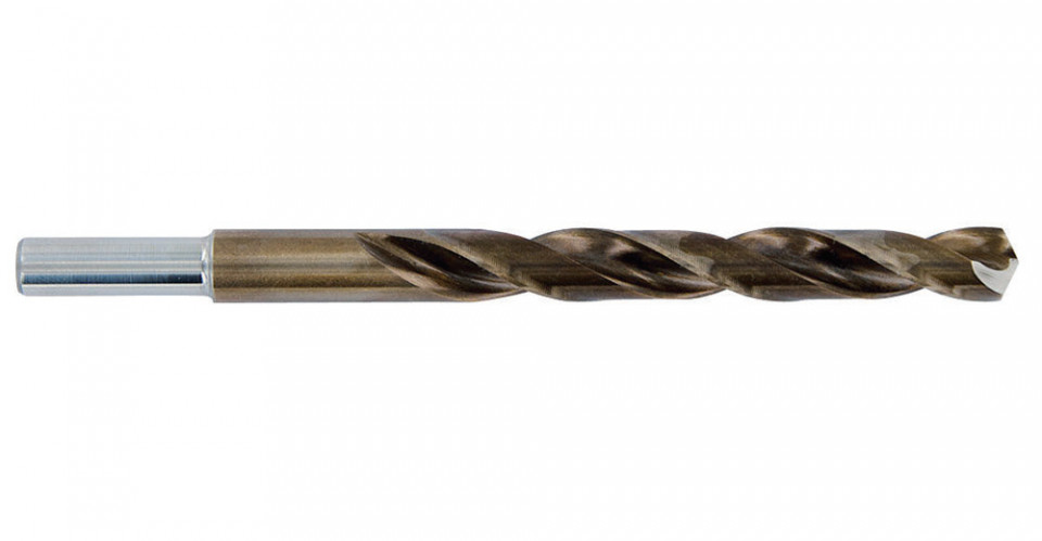 Burghiu cilindrice scurte pentru metal DIN 338 HSS-E ( Co 5% ) tip N, cu coada redusa tratament special "Gold", DIM 16,00