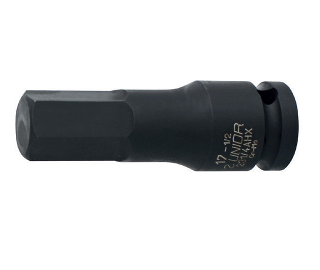 Cap cheie tubulara de impact cu profil hexagonal exterior UNIOR 1/2", 8mm L75mm