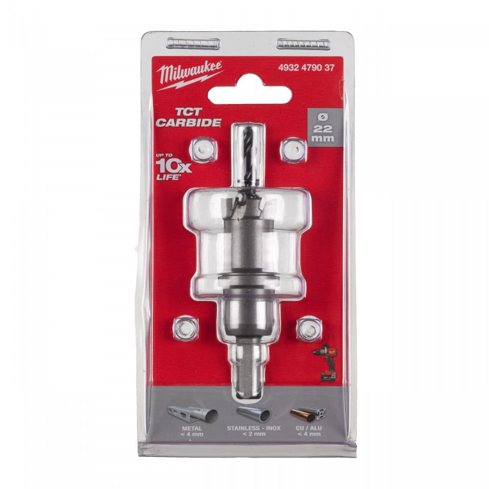 Carote oțel inoxidabil TCT 22 mm
