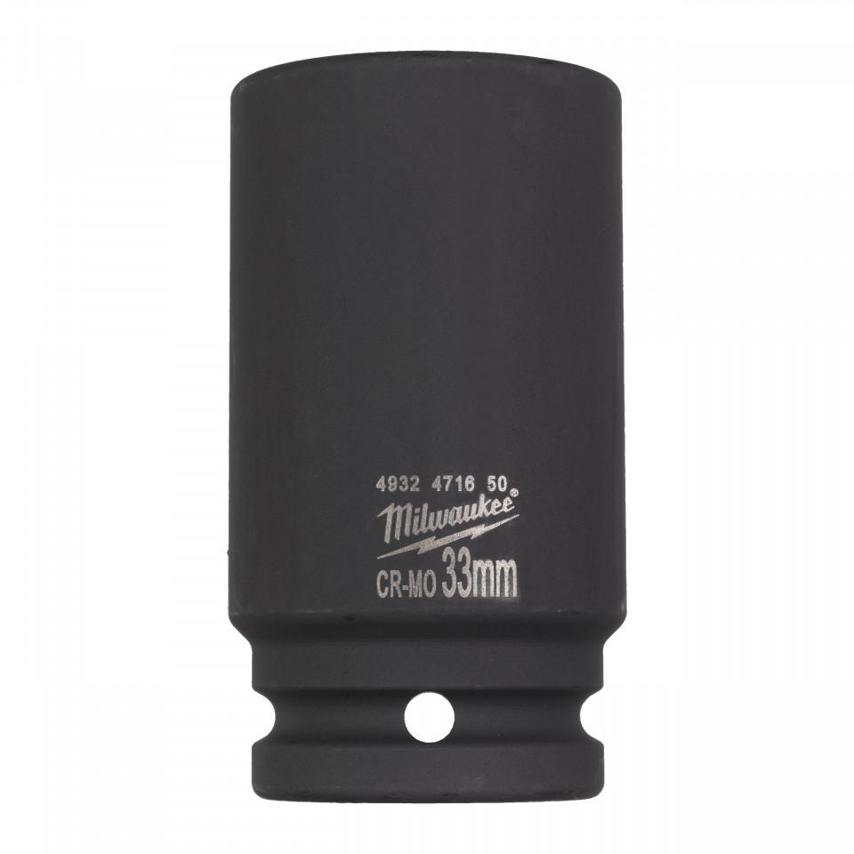 Cheie tubulara de impact Milwaukee 3/4" lunga IMPACT SCHOCKWAVE (Lungime totală (mm): 90, Tijă prindere: ¾″ pătrat, Ø (mm): 33)