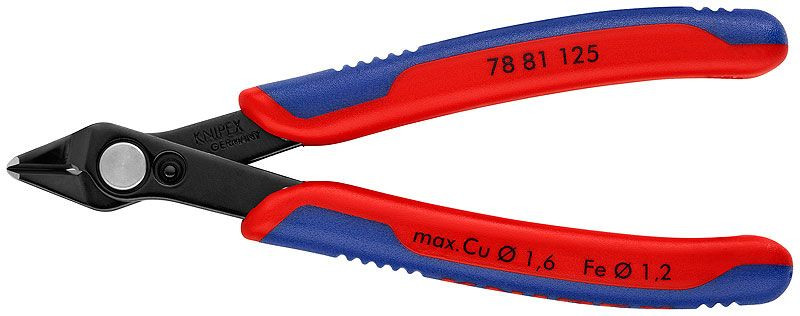 Cleste electronica, tais cu fateta mica, KNIPEX, 125 mm