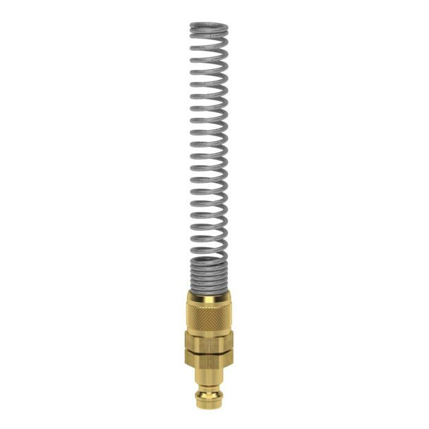 Cupla rapida mini tata Ludecke ESM_6_SQF, DN 5, piulita + arc, furtun 6x8 mm, inchidere dubla