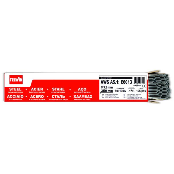 Cutie electrozi rutilici 2.5 mm Telwin 802739, E6013, 2.5 kg, 143 buc.
