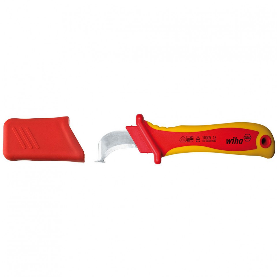 Cutit izolat la 1000 V pentru taiat si dezizolat, WIHA, 200 mm