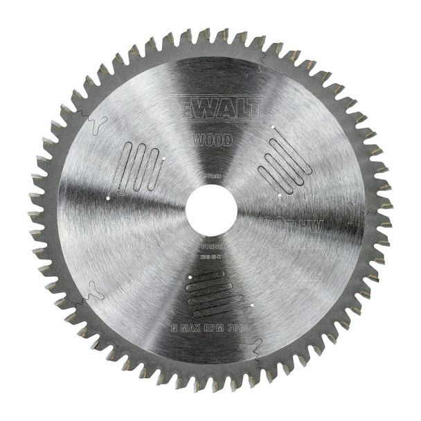 Disc Dewalt DT4350 pentru fierastrau circular, D 216x30x2.6 mm, 60 dinti, pentru taiere fina, seria Extreme