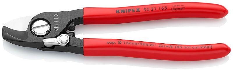 Foarfeca de taiat cablu, cu arc, KNIPEX, 165 mm
